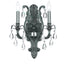 Dawson 2 Light Golden Teak Crystal Pewter Sconce - Wall Sconce