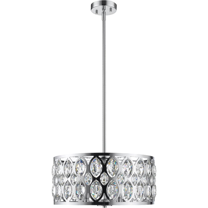 Dealey Chrome Chandelier - Chandeliers