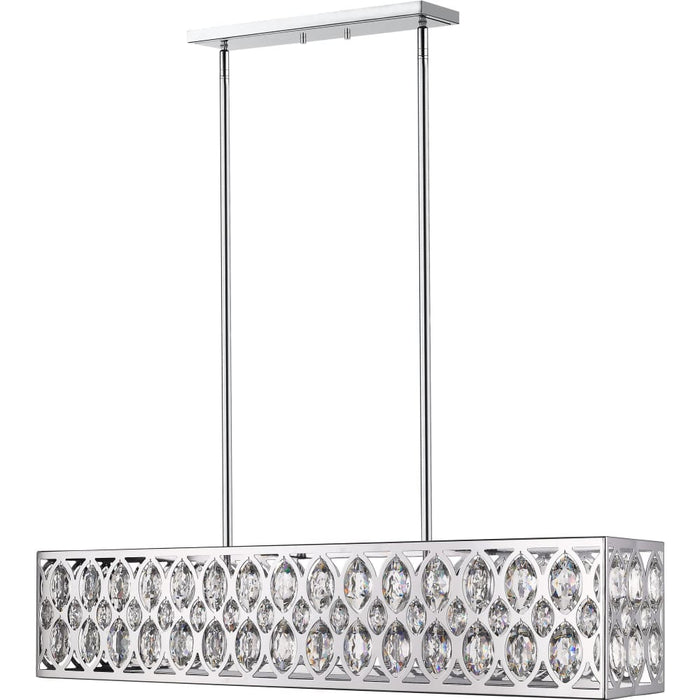 Dealey Chrome Chandelier - Chandeliers
