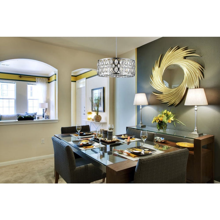 Dealey Chrome Chandelier - Chandeliers