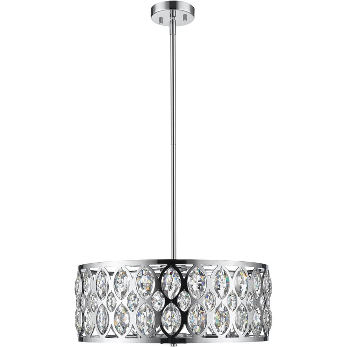 Dealey Chrome Chandelier - Chandeliers