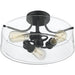 Delaney Matte Black Semi-Flushmount - Semi-Flushmounts