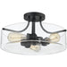 Delaney Matte Black Semi-Flushmount | theLightShop