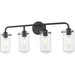 Delaney Matte Black Vanity - Bath & Vanity