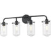 Delaney Matte Black Vanity - Bath & Vanity