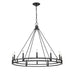 Dennison Matte Black 12 Light Chandelier | theLightShop
