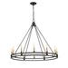 Dennison Matte Black 12 Light Chandelier - Chandeliers