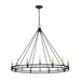 Dennison Matte Black 16 Light Chandelier - Chandeliers