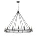 Dennison Matte Black 16 Light Chandelier | theLightShop