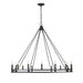 Dennison Matte Black 16 Light Chandelier - Chandeliers