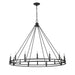 Dennison Matte Black 16 Light Chandelier - Chandeliers