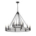 Dennison Matte Black 18 Light Chandelier | theLightShop