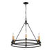 Dennison Matte Black 6 Light Chandelier - Chandeliers
