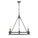 Dennison Matte Black 6 Light Chandelier - Chandeliers