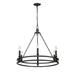 Dennison Matte Black 6 Light Chandelier | theLightShop