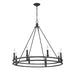 Dennison Matte Black 8 Light Chandelier | theLightShop