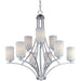 Deven Satin Nickel Chandelier - Chandeliers