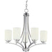 Deven Satin Nickel Chandelier - Chandeliers