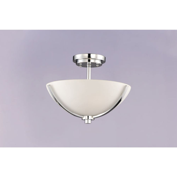Deven Satin Nickel Semi-Flush Mount - Semi-Flushmounts