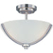 Deven Satin Nickel Semi-Flush Mount - Semi-Flushmounts