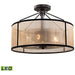 Diffusion Oil Rubbed Bronze LED Semi Flush Mount - Semi-Flushmounts