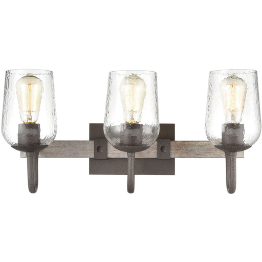 Dillon Vintage Rust Colonial Maple Vanity Light - Bath & Vanity