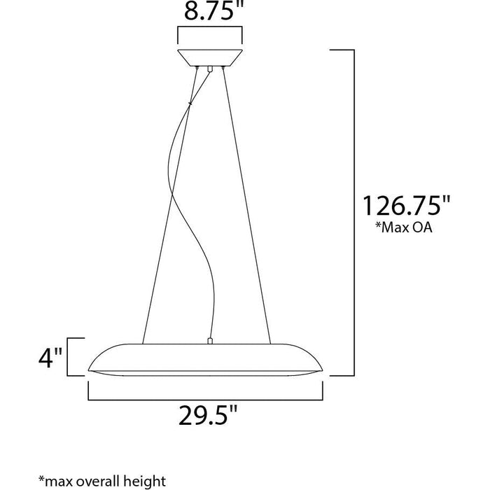 Dimple Black LED Single Pendant - Pendants