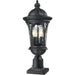 Doma Black Outdoor Pier Mounted Fixture - Outdoor Pier Mounted Fixture