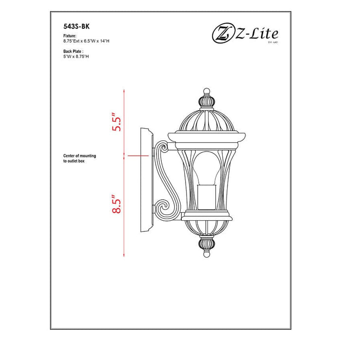 Doma Black Outdoor Wall Sconce - Outdoor Wall Sconces