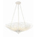 Doral Matte White 6 Light Chandelier Crystorama DOR-B7706-MT