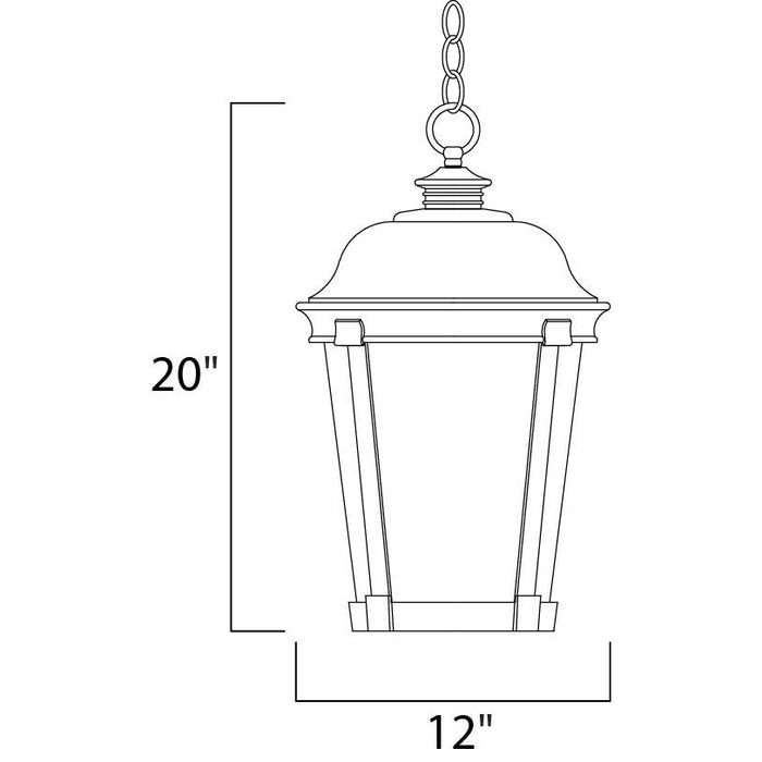 Dover DC Bronze Outdoor Hanging Lantern - Outdoor Hanging Lantern