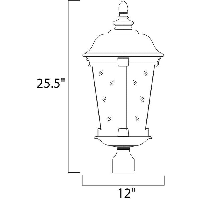 Dover DC Bronze Outdoor Pole/Post Mount - Outdoor Pole/Post Mount