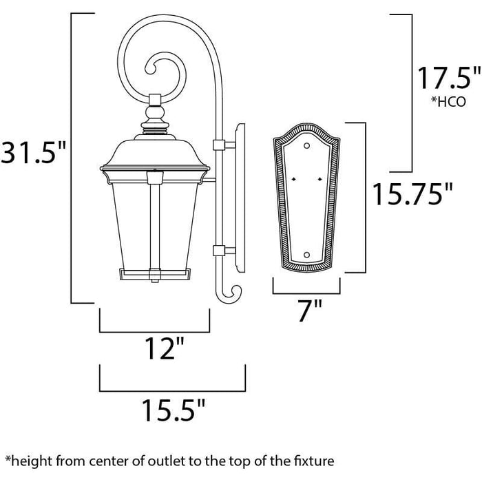 Dover DC Bronze Outdoor Wall Mount - Outdoor Wall Mount