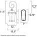 Dover DC Bronze Outdoor Wall Mount - Outdoor Wall Mount