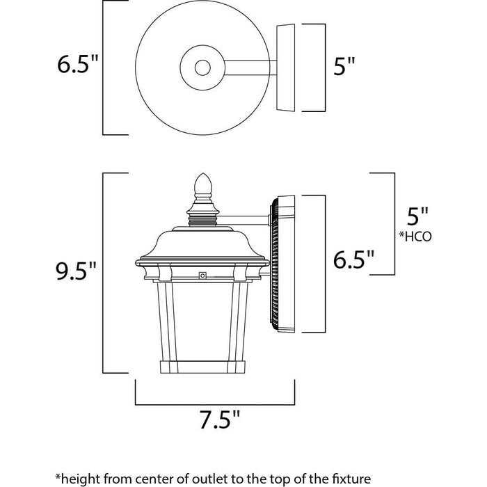 Dover DC Bronze Outdoor Wall Mount - Outdoor Wall Mount