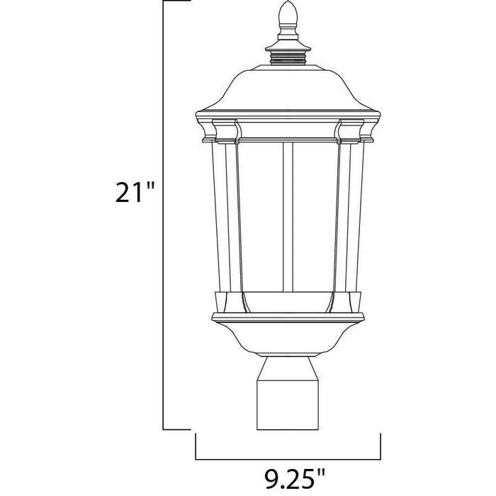 Dover LED Bronze LED Outdoor Pole/Post Mount - Outdoor Pole/Post Mount