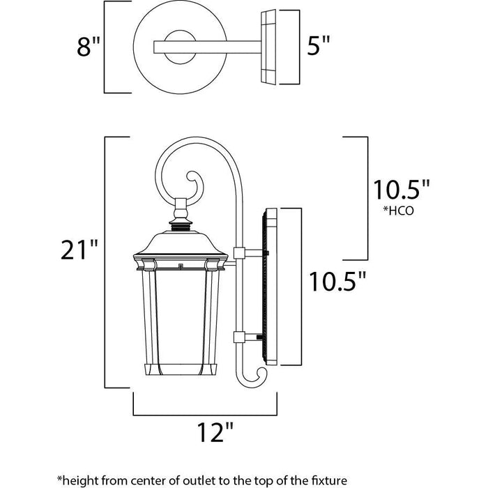 Dover LED Bronze LED Outdoor Wall Mount - Outdoor Wall Mount