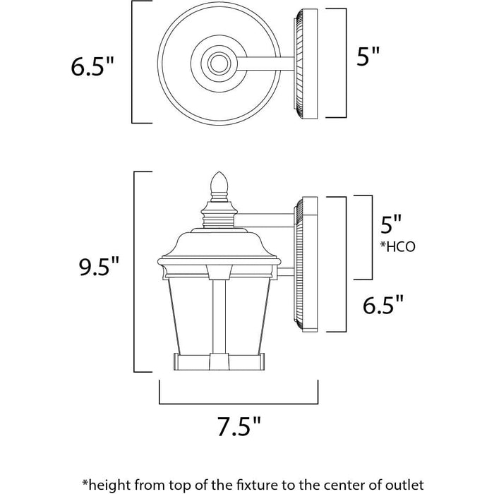 Dover LED E26 Bronze LED Outdoor Wall Mount - Outdoor Wall Mount