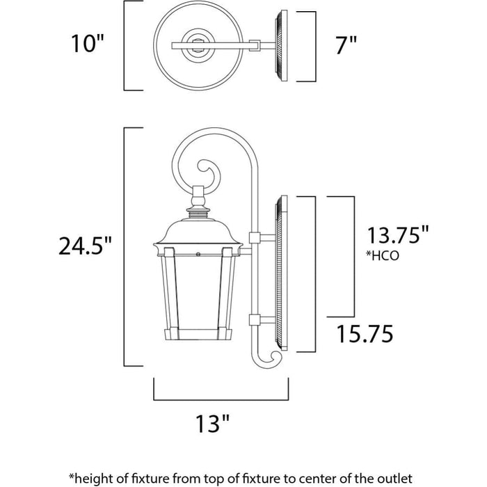 Dover LED E26 Bronze LED Outdoor Wall Mount - Outdoor Wall Mount