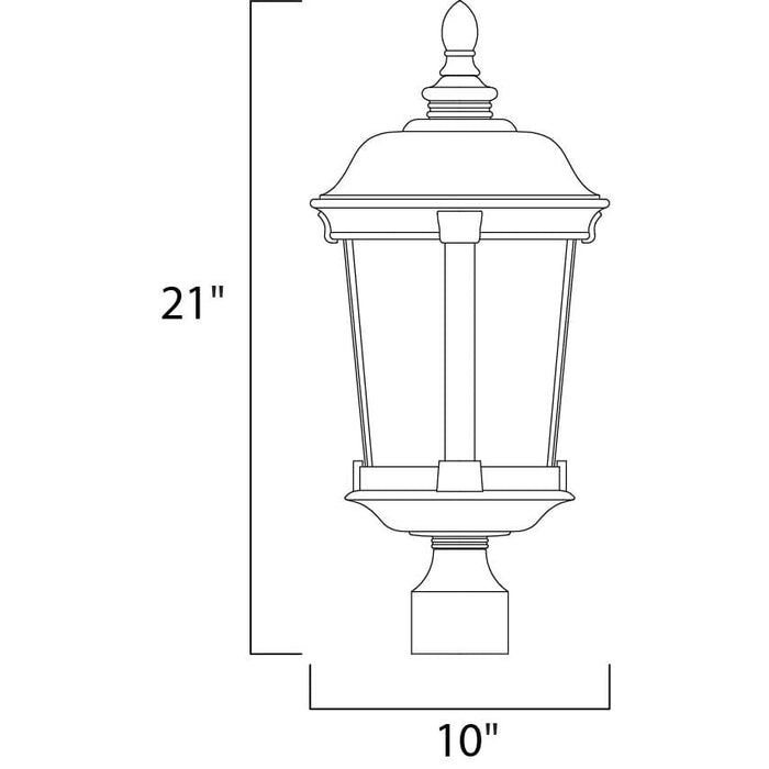Dover VX Bronze Outdoor Pole/Post Mount - Outdoor Pole/Post Mount