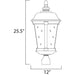 Dover VX Bronze Outdoor Pole/Post Mount - Outdoor Pole/Post Mount