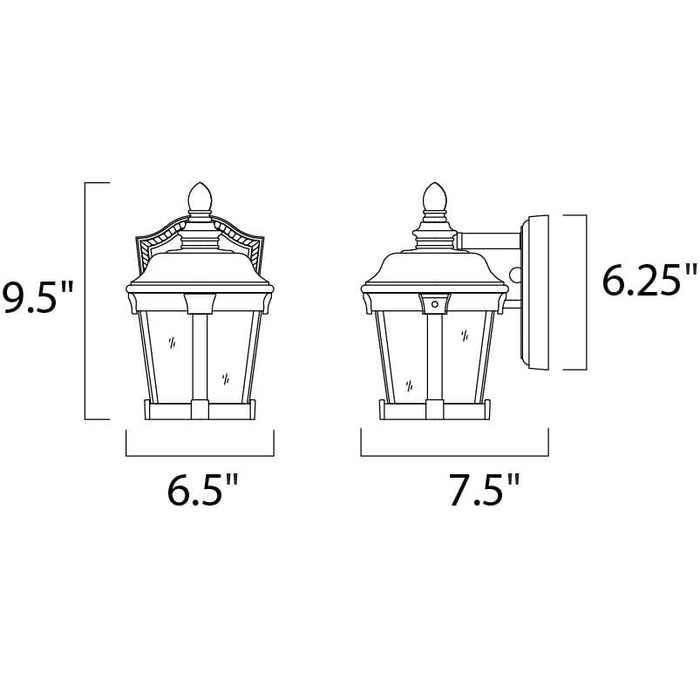 Dover VX Bronze Outdoor Wall Mount - Outdoor Wall Mount