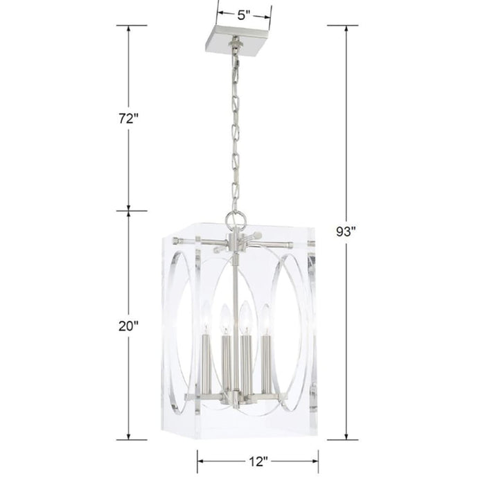 Drake 4 Light Polished Nickel - Chandeliers