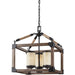 Dunning Stardust Cerused Oak LED Chandelier - Chandeliers