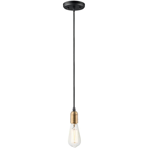 Early Electric Black / Antique Brass Single Pendant - Pendants