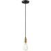 Early Electric Black / Antique Brass Single Pendant - Pendants