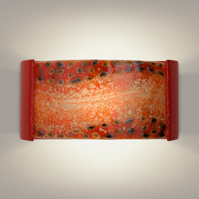 Ebb and Flow Matador Red and Multi Fire Wall Sconce - Wall Sconce