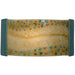 Ebb and Flow Teal Crackle and Multi Amber Wall Sconce - Wall Sconce