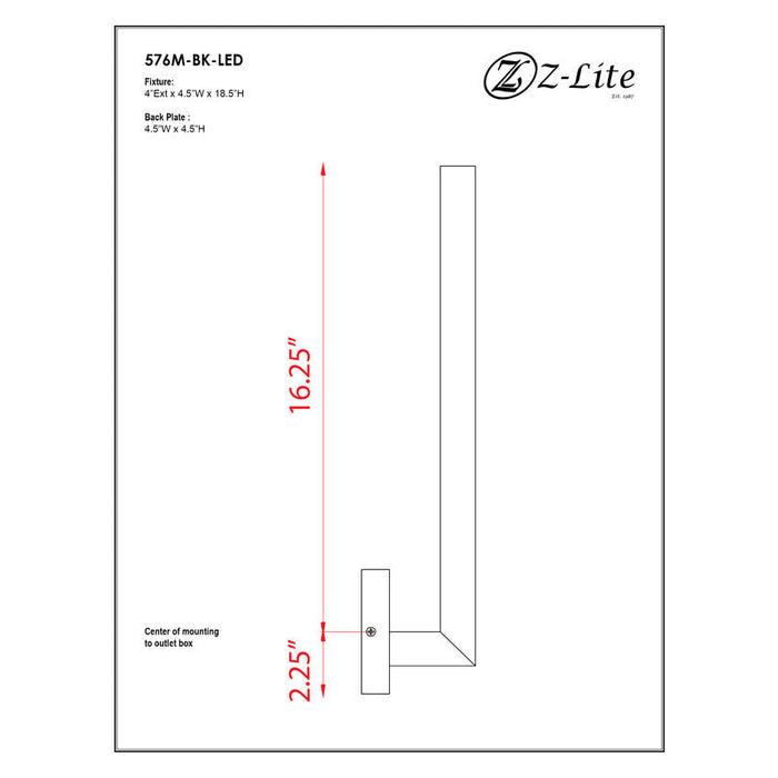 Edge Black LED Outdoor Wall Sconce - Outdoor Wall Sconces