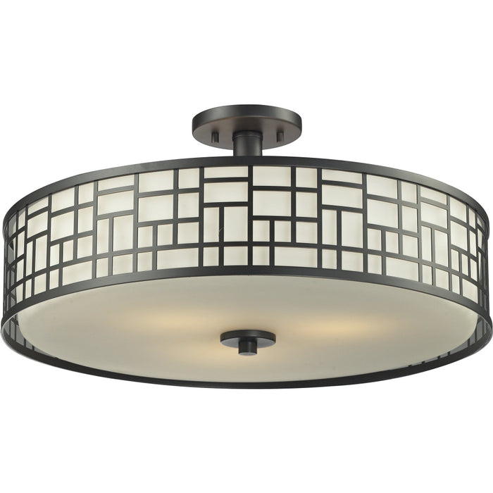 Elea Bronze Semi-Flushmount | theLightShop